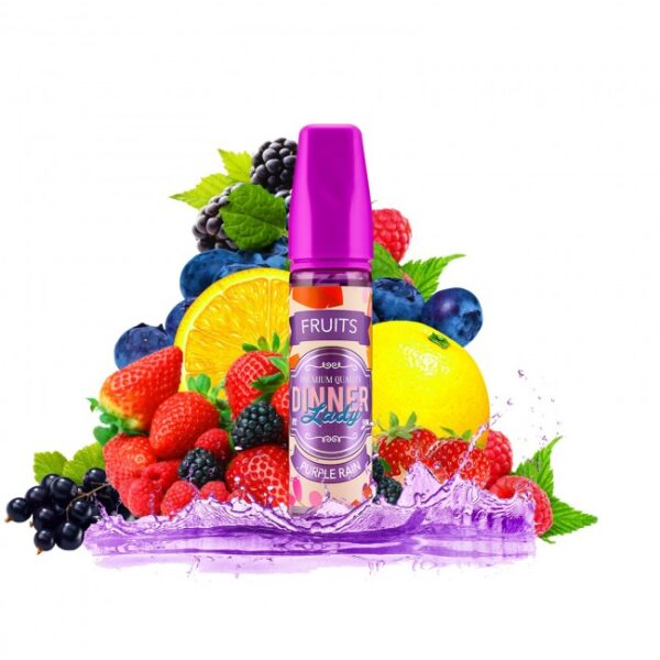 Purple Rain Fruits Range Flavour Shot 60ml By Dinner Lady (μύρτιλo βατόμουρο και λεμόνι)