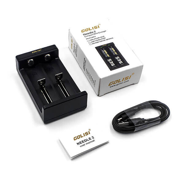 : Golisi Needle 2 Intelligent USB Charger (18650, 21700, 26650 / Ni-mh / Ni-cd /aaa/ aa)