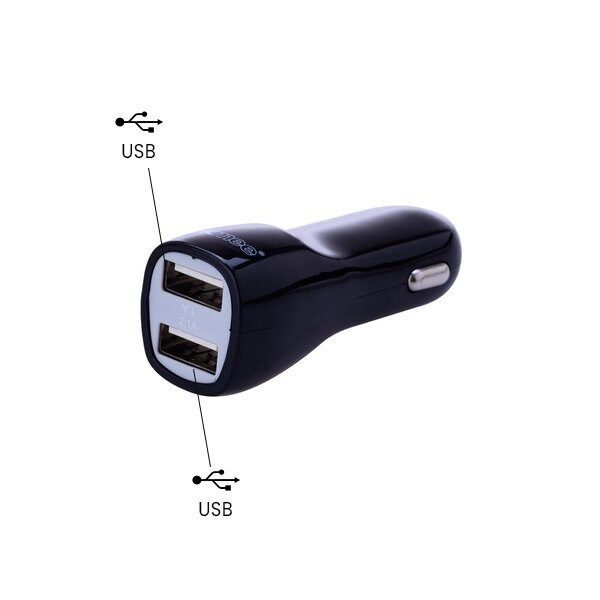 Φορτιστής -Ανταπτορας αυτοκινήτου USB Car Charger Duo 2.1A - Tekmee black 2