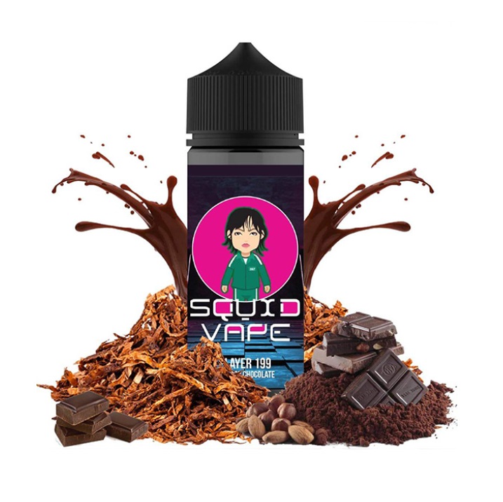 Squid Vape Player 199 Tobacco Chocolate - 120ml Blackout (δύο σοκολάτες μαζί , Bitter και γάλακτος ΜΑΖΙ )