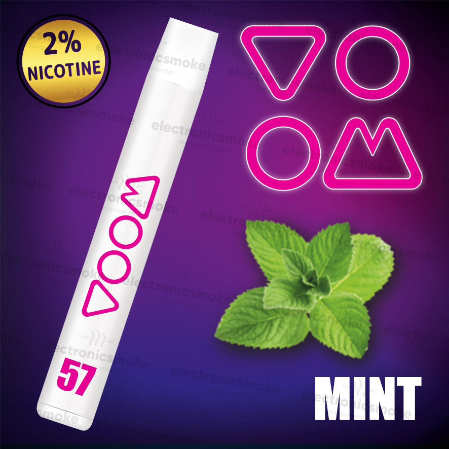Mint Voom 57 1200 puffs – ME Νικοτίνη Disposable 20mg - ( Μέντα )