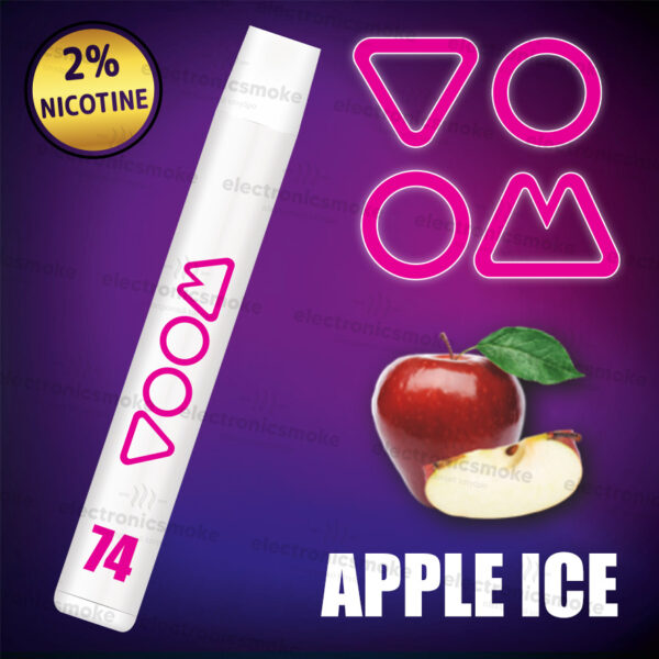 VOOM 74 APPLE ICE 1200 puffs – ME Νικοτίνη Disposable 20mg - ( Μήλο - Μέντα )