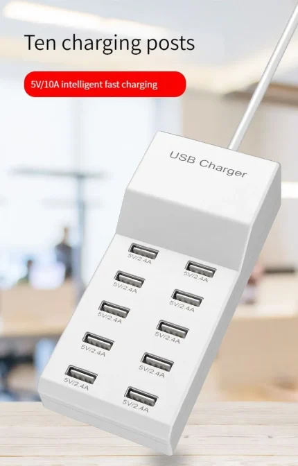 USB Charging Station 50W 10 Θέσεων