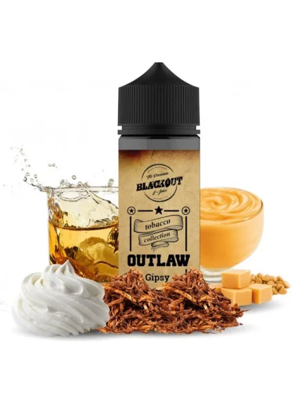 Gipsy Blackout Outlaw 120ml (κλασσική γεύση αμερικάνικου καπνού βανίλιας Μαγαδασκάρης-μπισκότο.)